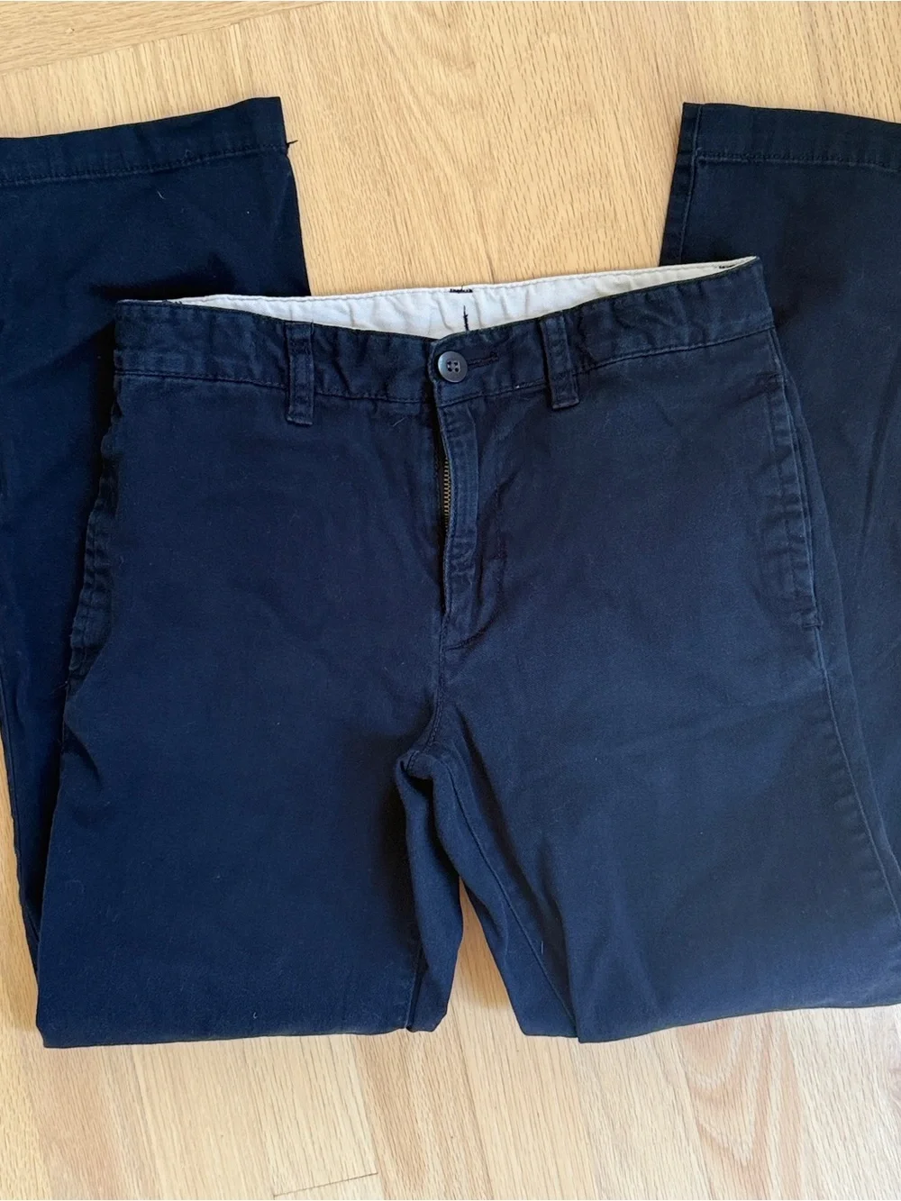 GAP Kids Boys Size 14 Navy Straight Leg Chino Pants Slacks School Uniform